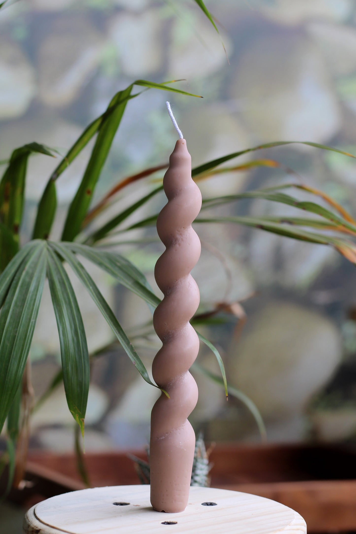 Brown Spiral Taper Candle Candles