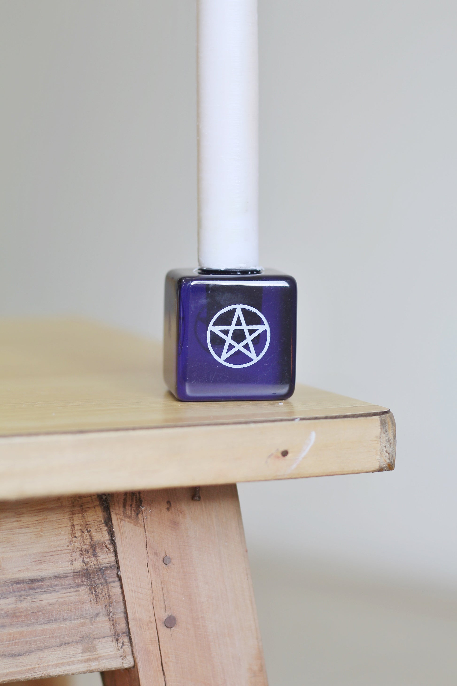 Pentacle Symbol Blue Candle Holder Altarware | Altar