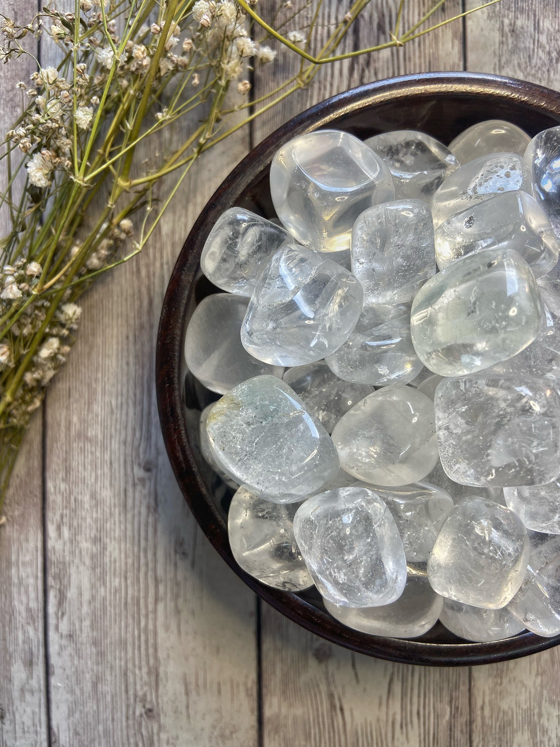 Clear Quartz Tumble Stone | Master Healer & Amplify The Energies Crystal Stones