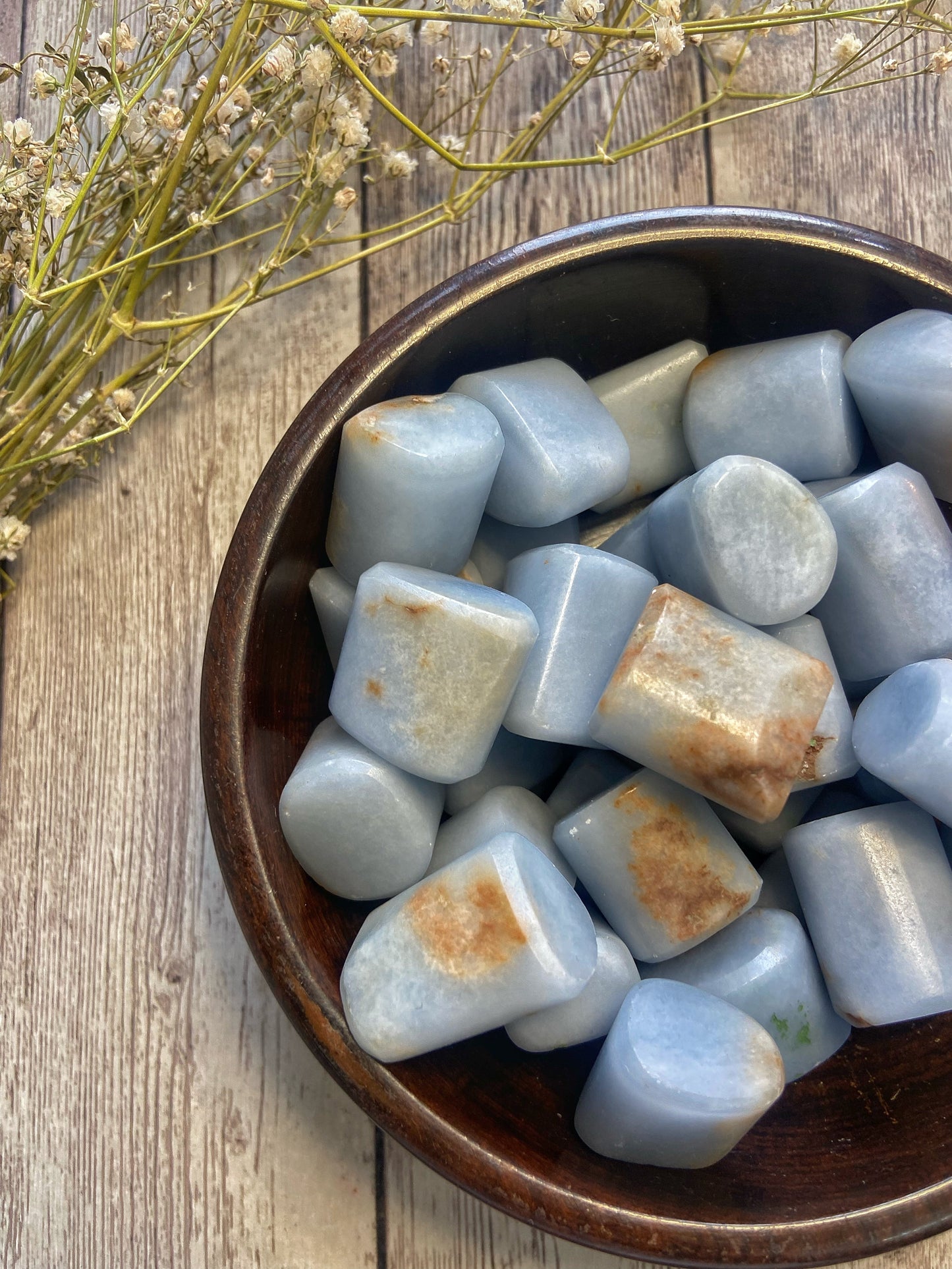 Angelite Tumble | Stone To Connect With Spirit Guides Crystal & Stones