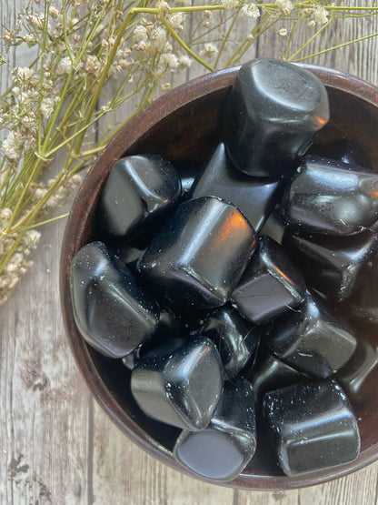 Black Obsidian Tumble | Breaks Pattern Remove Blockages & Emotional Healer Crystal Stones