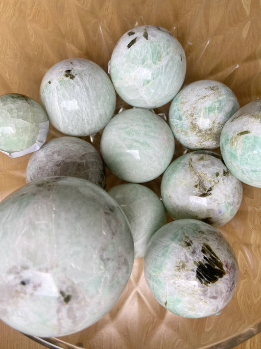 Medium Size Amazonite Sphere Crystal & Stones