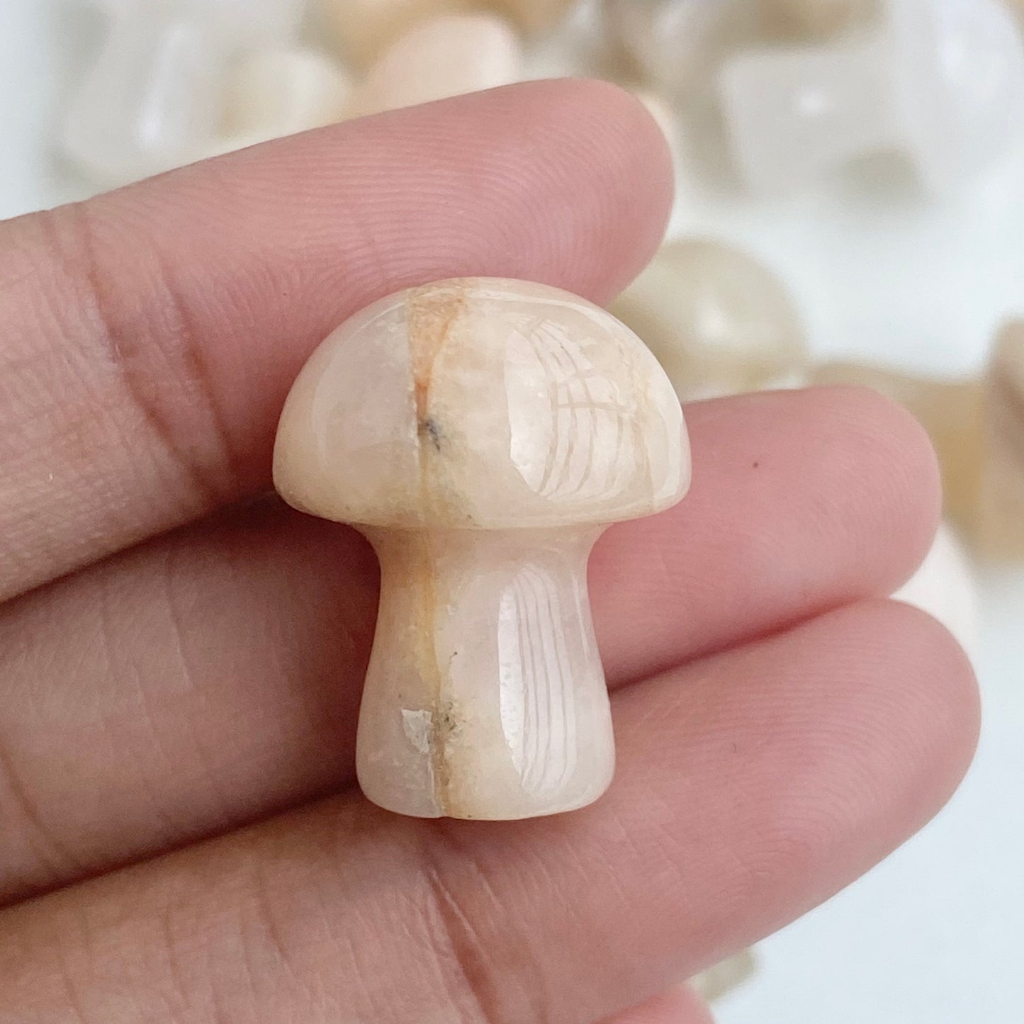 Peach Moonstone Mushroom - Pack of 3  | Compassion & empathy