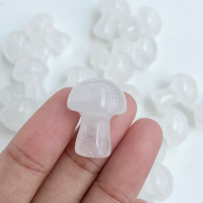 Clear Quartz Mushroom - Pack of 3  | Meditation & to connect with guiding angels