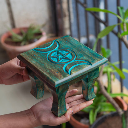 Wooden Vintage looking Green Altar Table