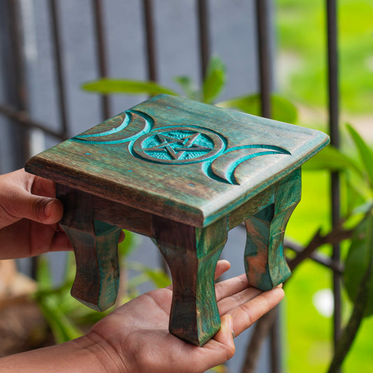 Wooden Vintage looking Green Altar Table