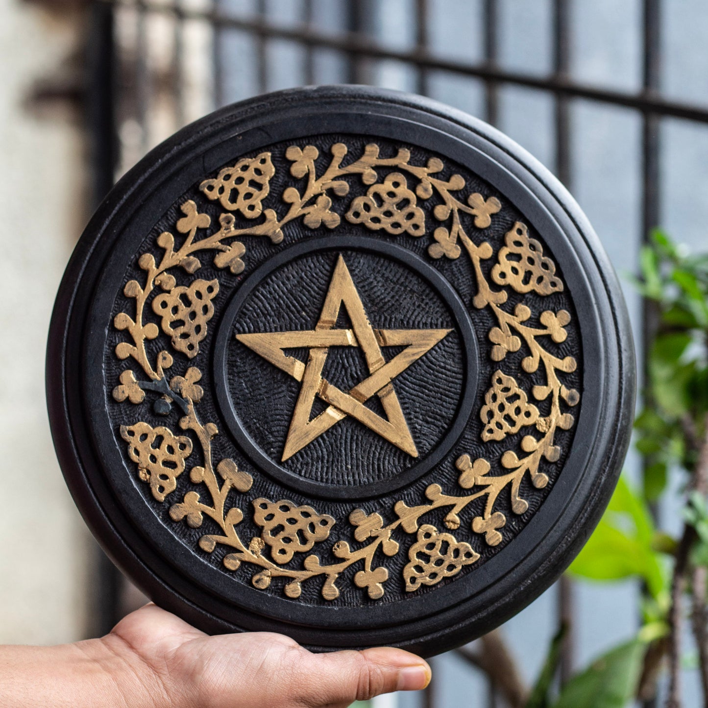 Wooden Pentagram Altar Tile