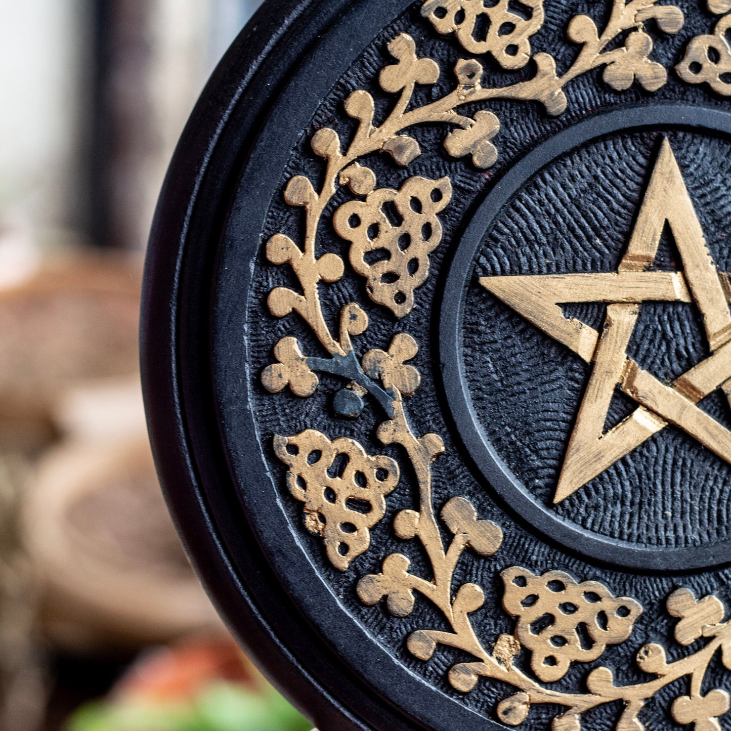 Wooden Pentagram Altar Tile