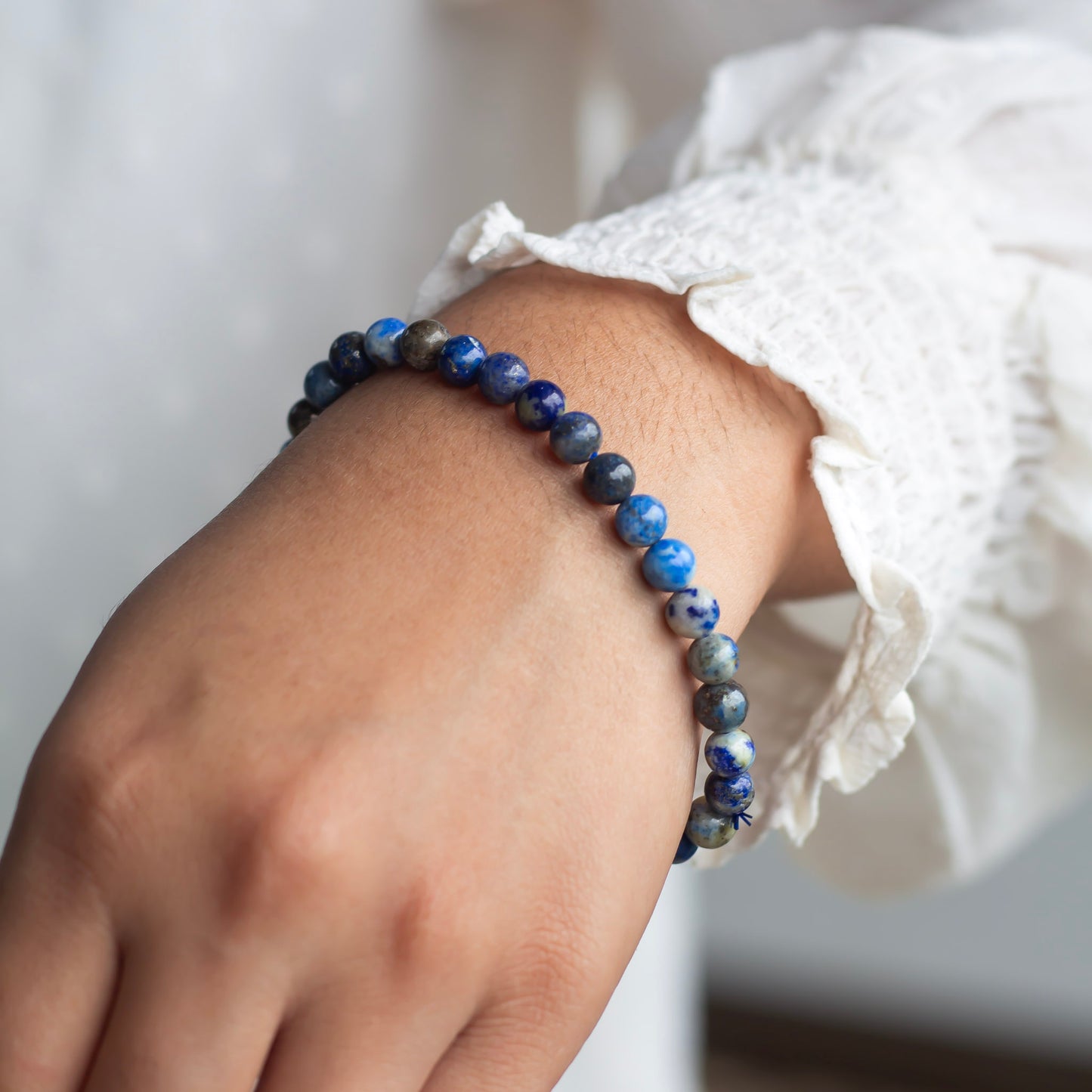 Lapis Lazuli Bead Bracelet - 6mm | Expression & Communication