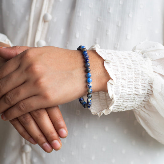 Lapis Lazuli Bead Bracelet - 6mm | Expression & Communication