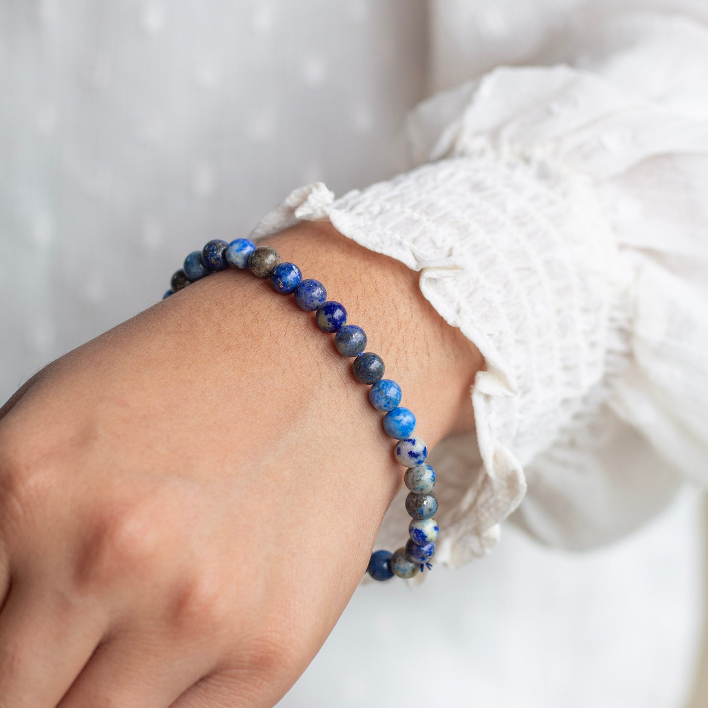 Lapis Lazuli Bead Bracelet - 6mm | Expression & Communication