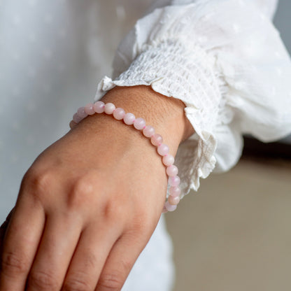 Pink Opal Bead Bracelet  - 6mm | Sooth Anxiety