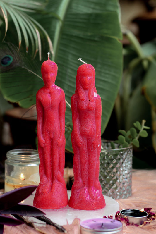 Red Female & Male Combo Candle
