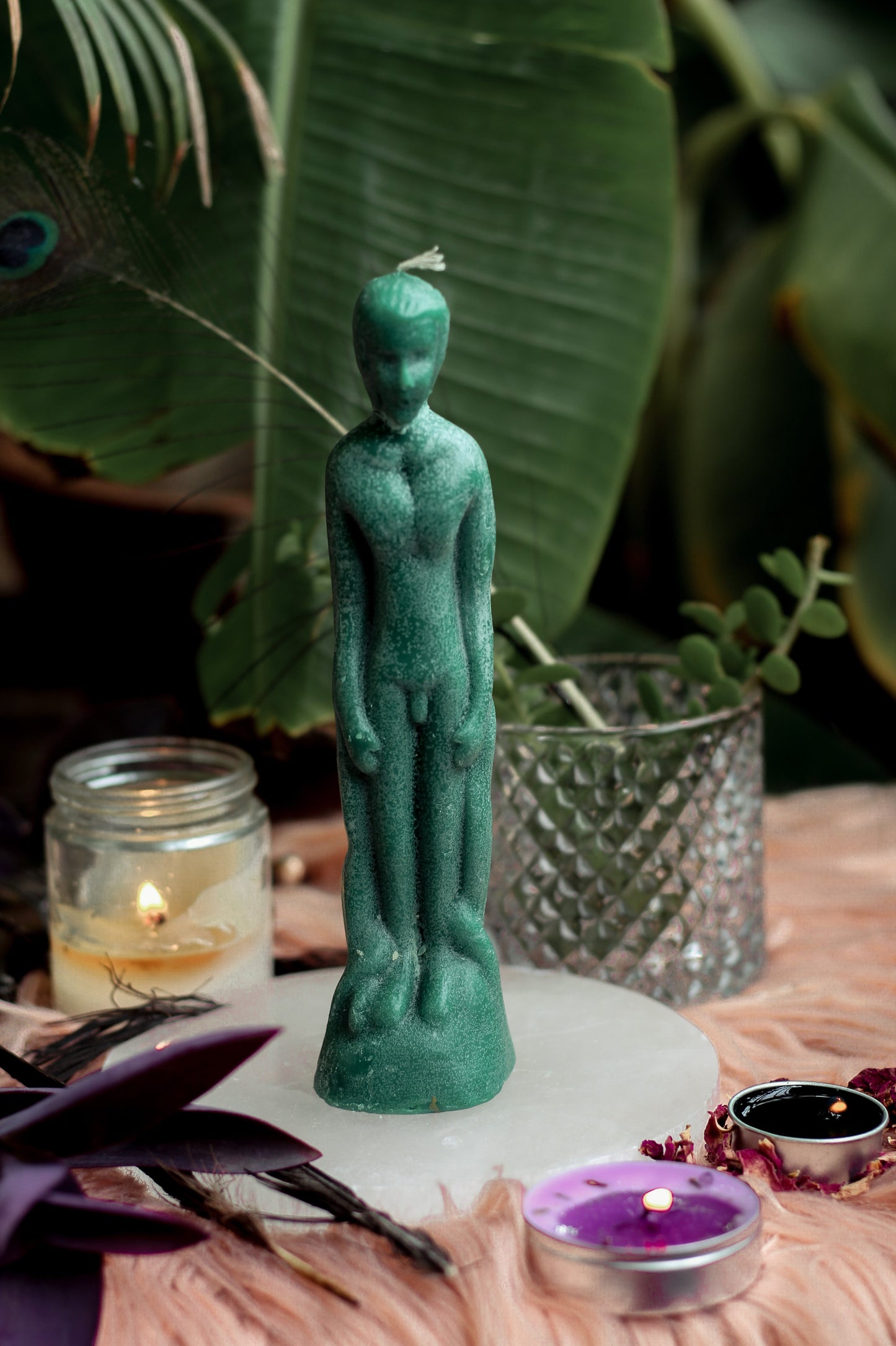 Green Male Figurine Candle