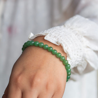 Green Aventurine Bead Bracelet - 6mm | Stone of Abundance & Prosperity