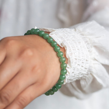 Green Aventurine Bead Bracelet - 6mm | Stone of Abundance & Prosperity