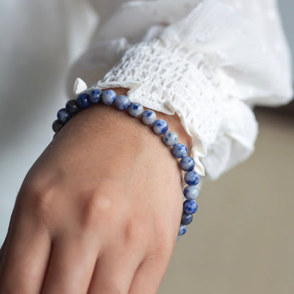 Sodalite bead bracelet - 6mm | Stone for Emotional Balance