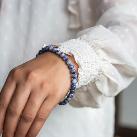 Sodalite bead bracelet - 6mm | Stone for Emotional Balance