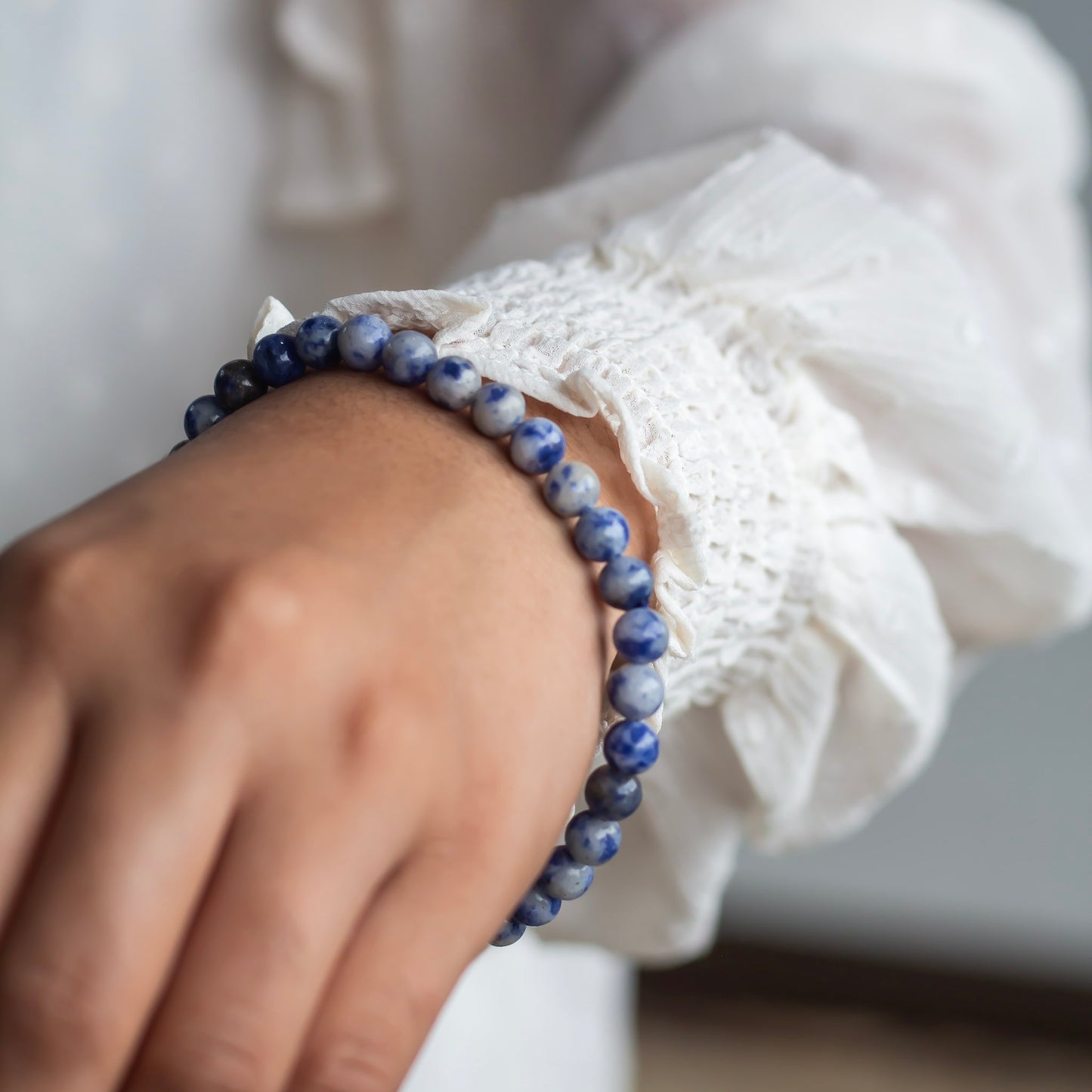 Sodalite bead bracelet - 6mm | Stone for Emotional Balance