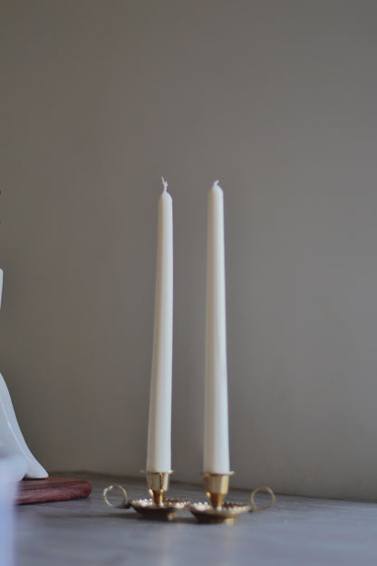 White Taper Candles - Set of 5