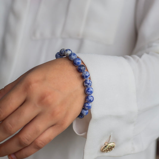 Sodalite Bead Bracelet - 8mm | Stone for Emotional Balance