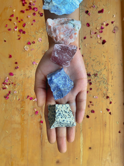 Set of 7 Raw Stones | Crystal Healing | Meditation