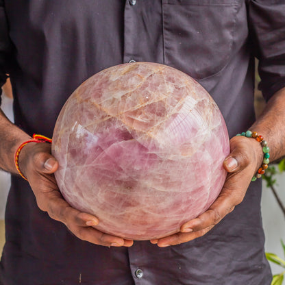 Rose Quartz XXL size Sphere - 15.4 Kg | Love & Self-love