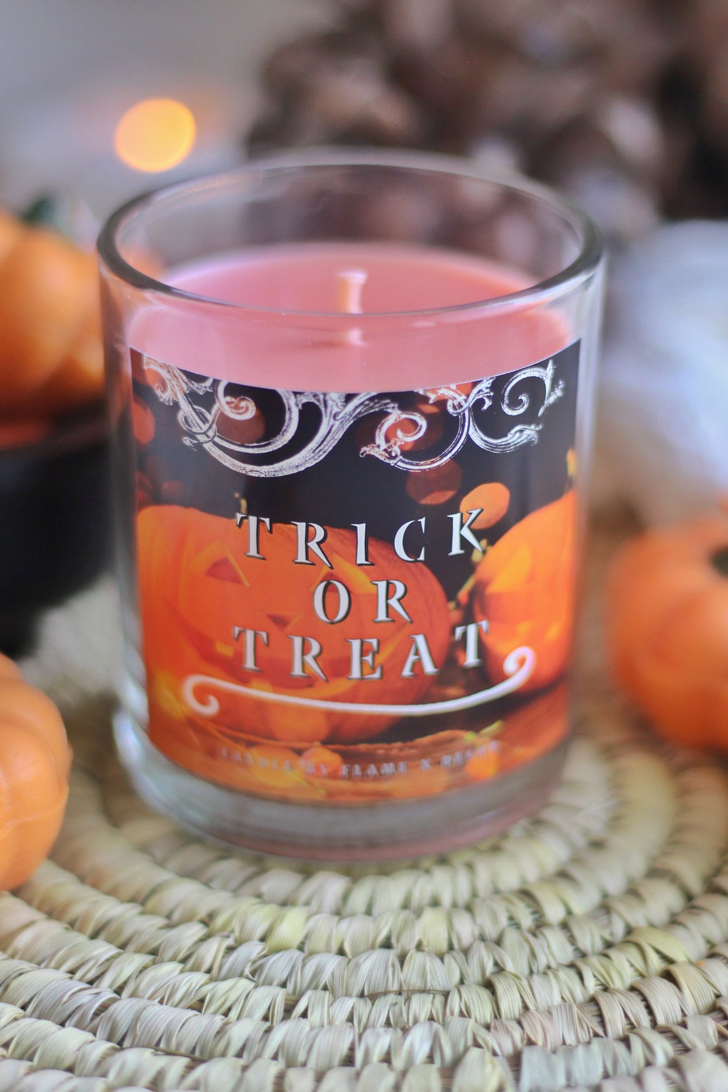 Trick or Treat Soy Wax Candle with Wooden Lid