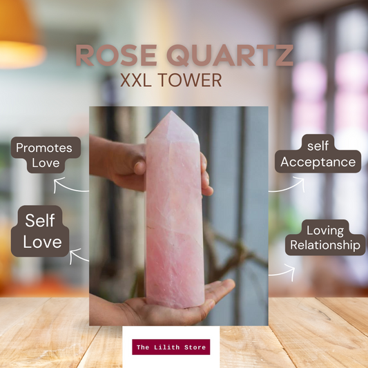 Rose Quartz Tower - 1843 Gm | Promotes Love & Self Love