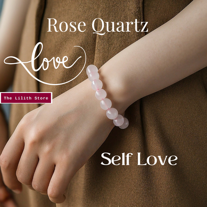 Rose Quartz Bead Bracelet | Stone of Love & Self Love
