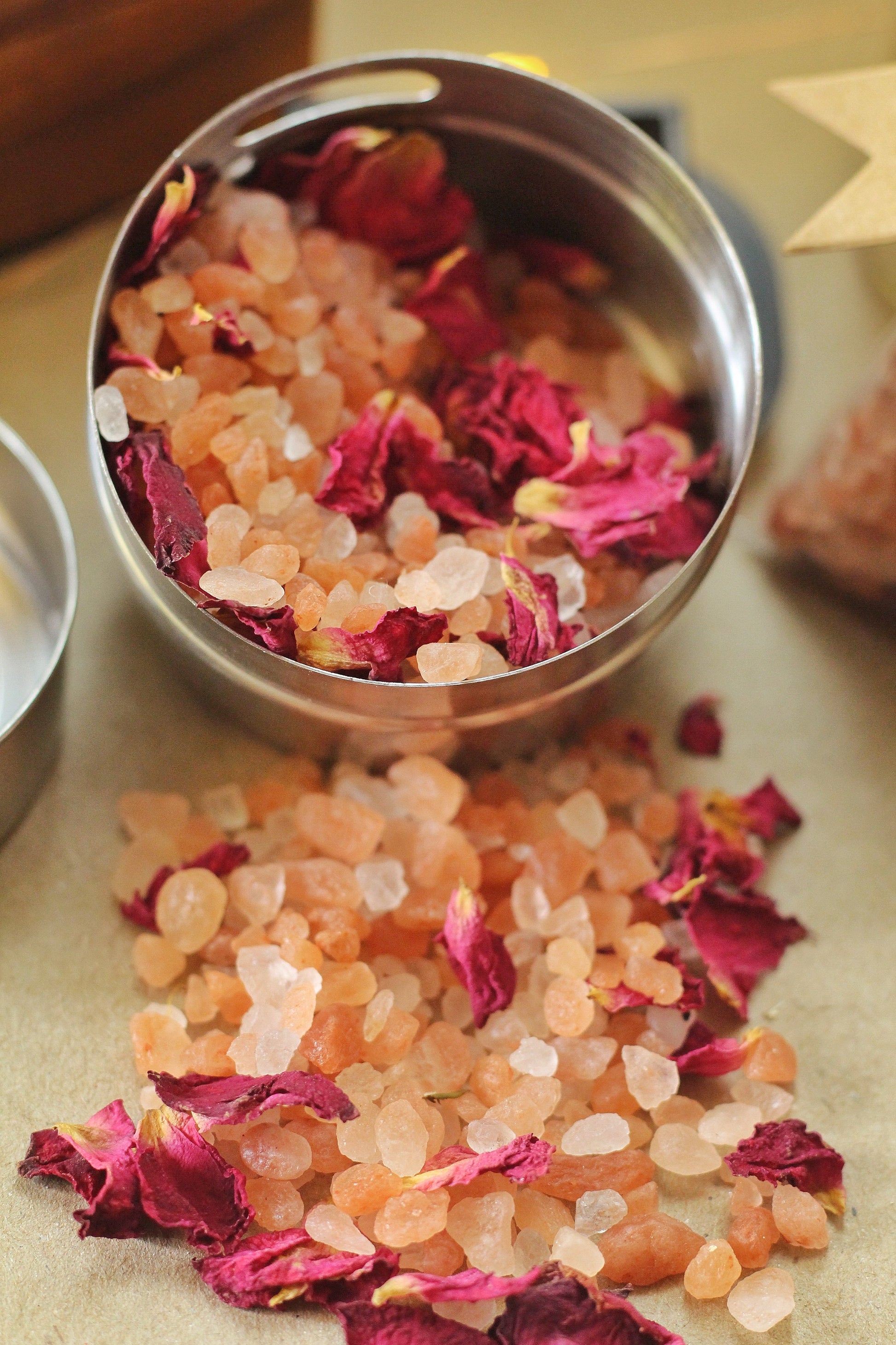 Himalayan Pink Salt + Rose 150 Gram Refill ( Bath Salt) | Organic Magical Personal Care