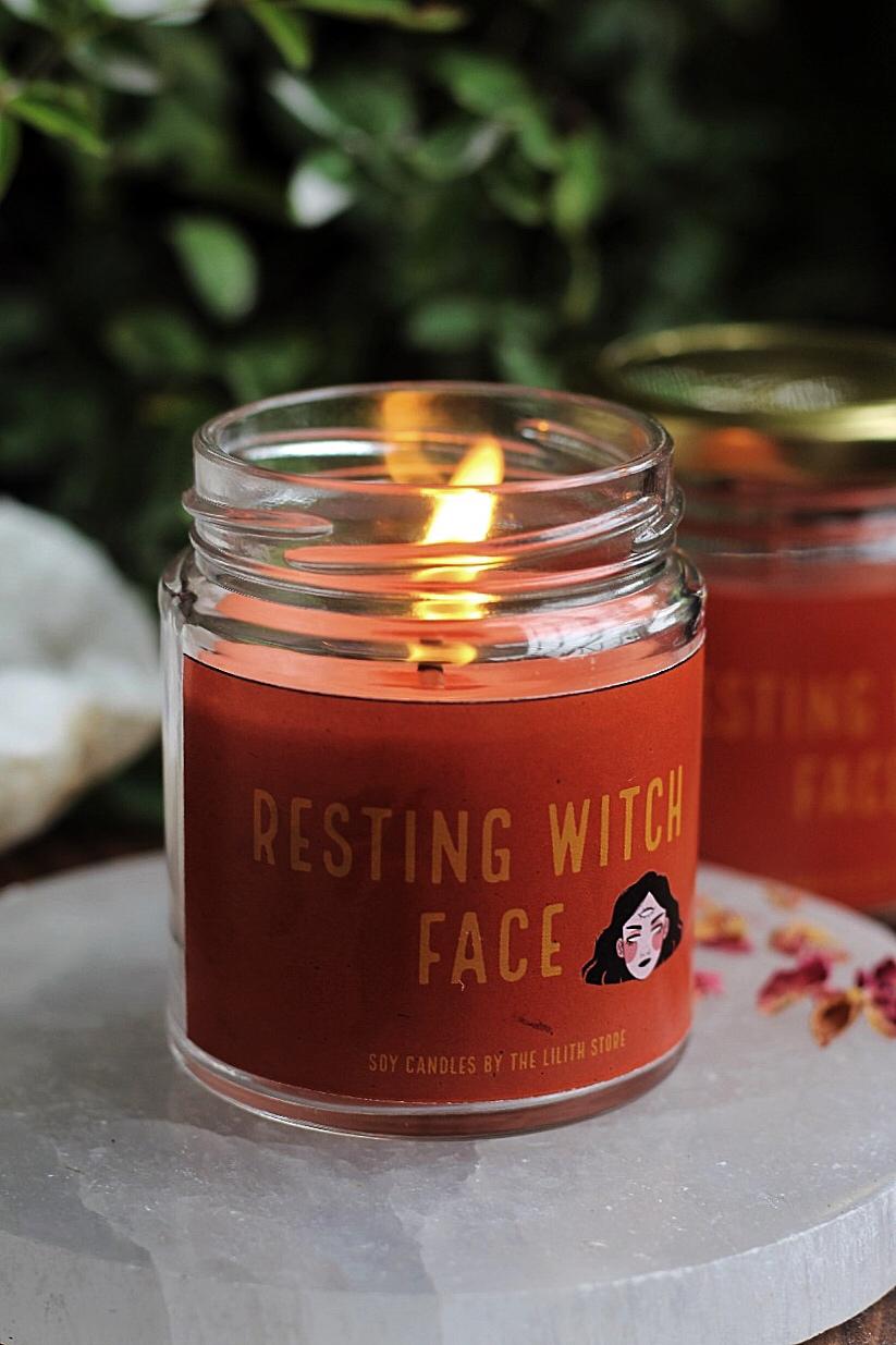 Resting Witch Face Soy Candle