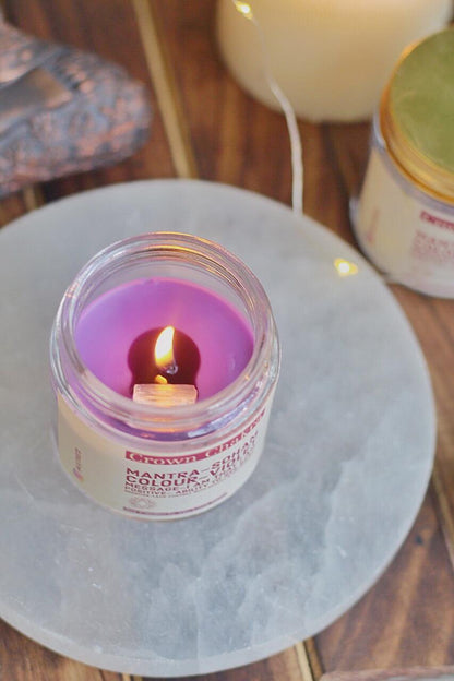 Crown Chakra Scented Candle With Crystal Tumble -Soy Wax -100 G Candles