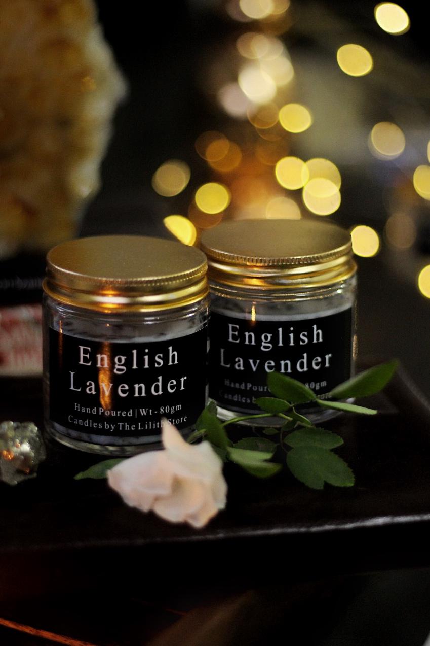 English Lavender Scented Candle Infused With Buds