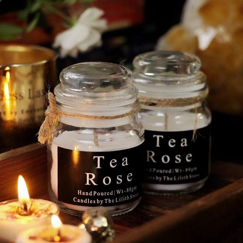 Tea Rose Scented Candle
