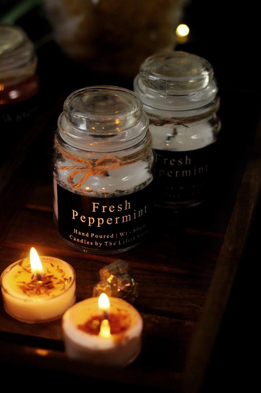 Fresh Peppermint Essential Oil Scented Candle