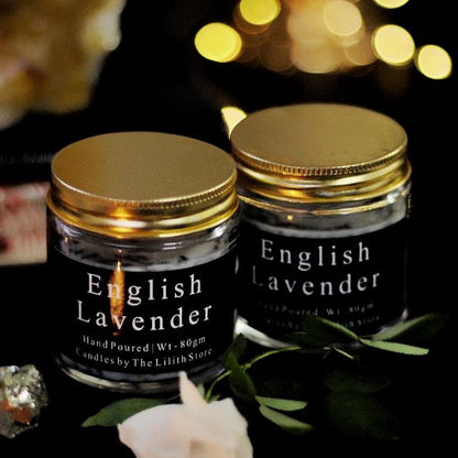 English Lavender Scented Candle Infused With Buds