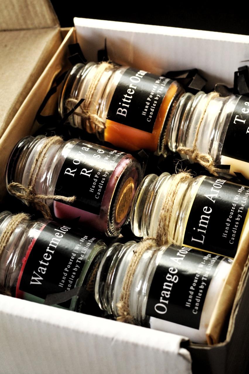 Candle Combo Box Of 6 Scented Candles | Gift