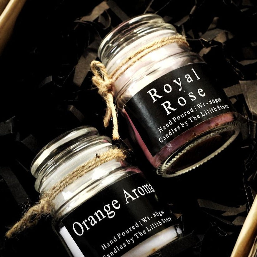 Orange Aroma & Royal Rose Scented Candle