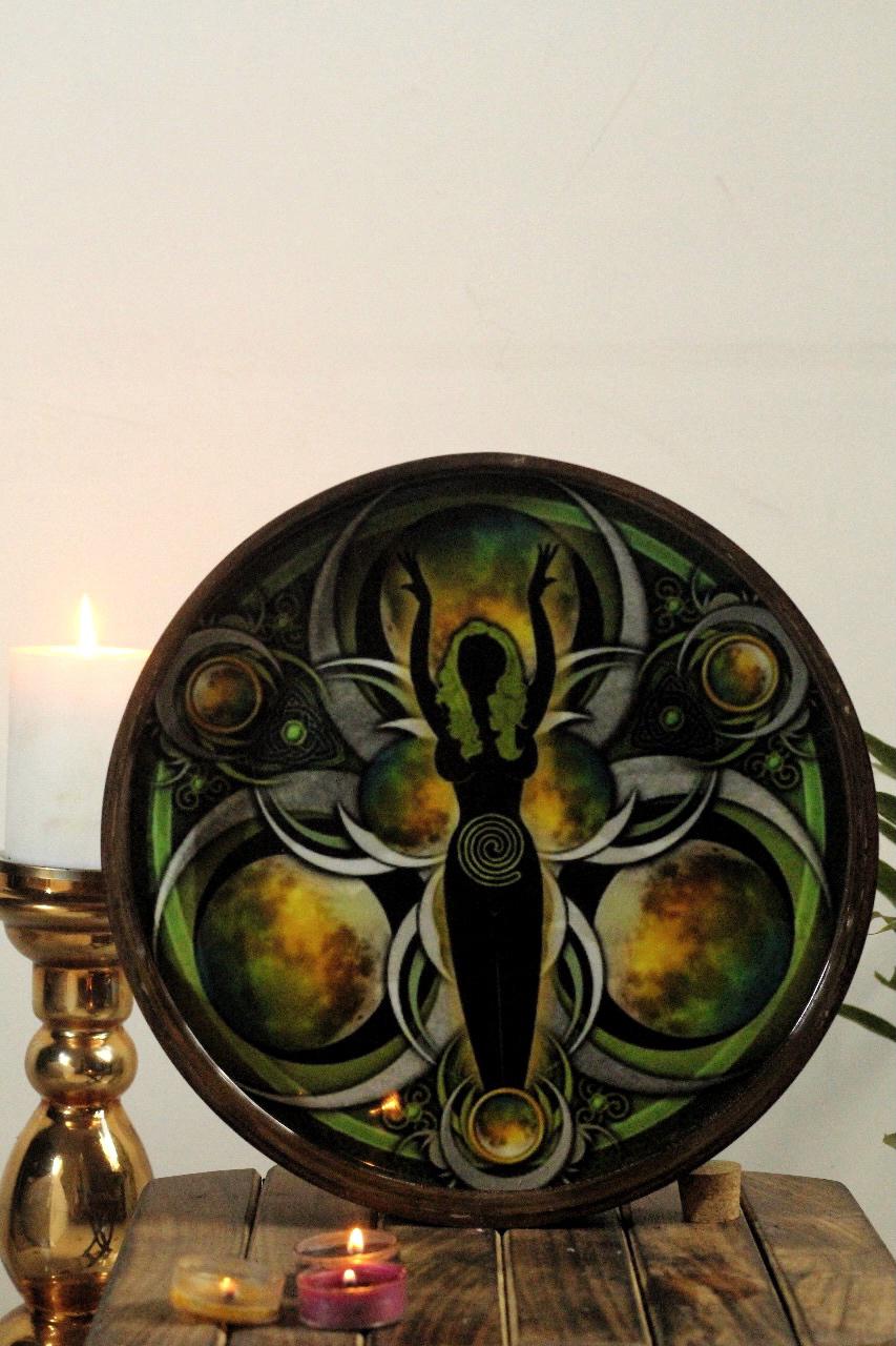 Goddess Gaia Wooden Tray | Altarware Altar