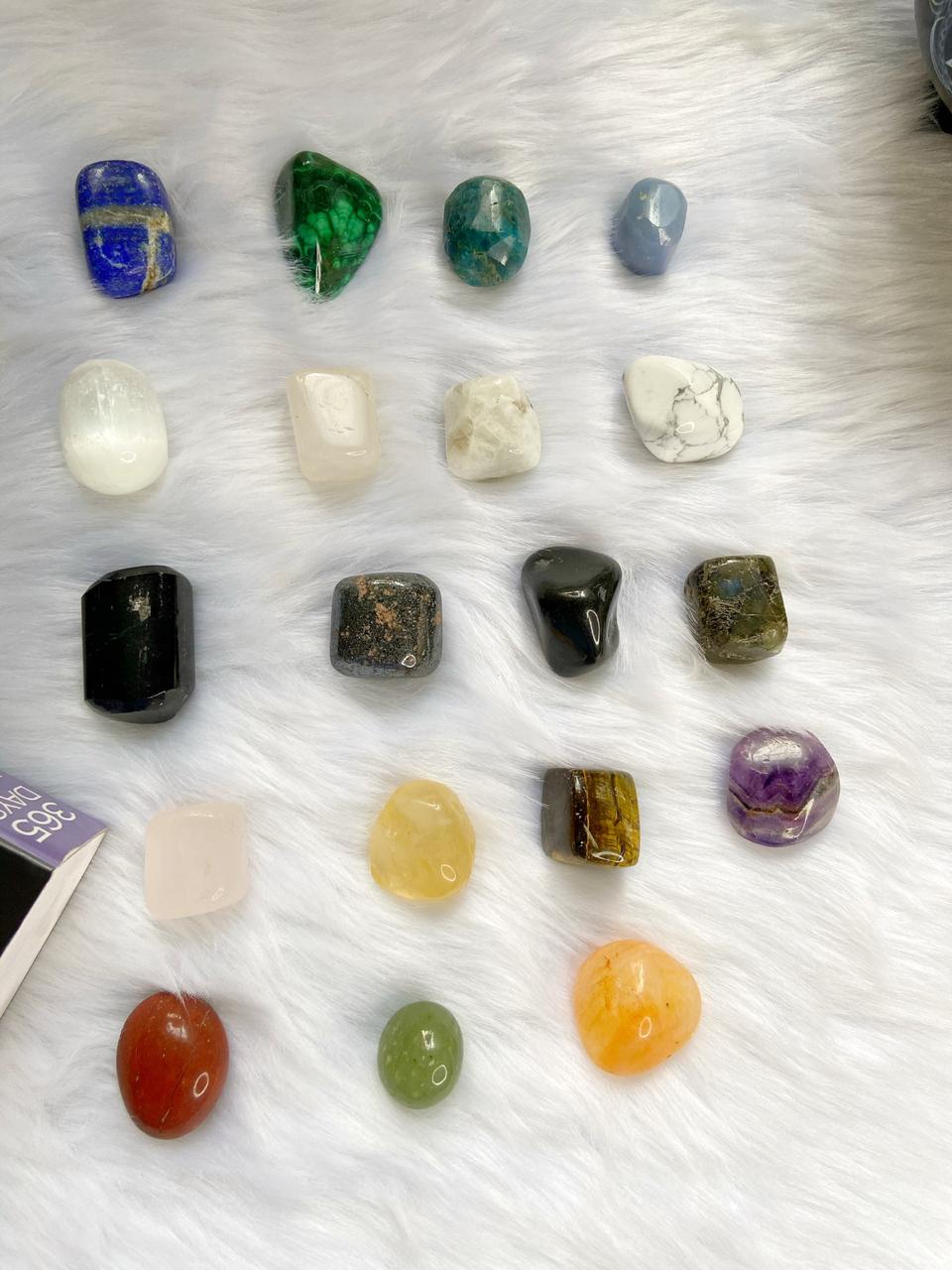 Tumble Stone Set Of 19 | Crystal