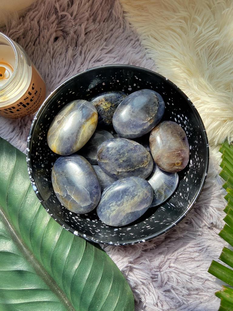 Iolite Palmstone | Vision Stone Helps With Third Eye Chakra Crystal