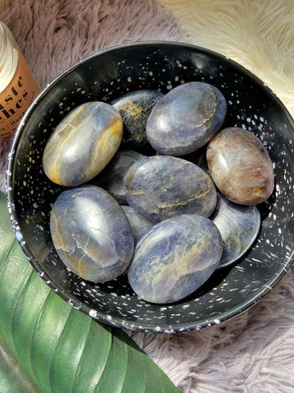 Iolite Palmstone | Vision Stone Helps With Third Eye Chakra Crystal