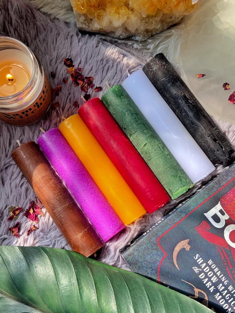 Thick Candle - Set Of 7 | Colour Candles