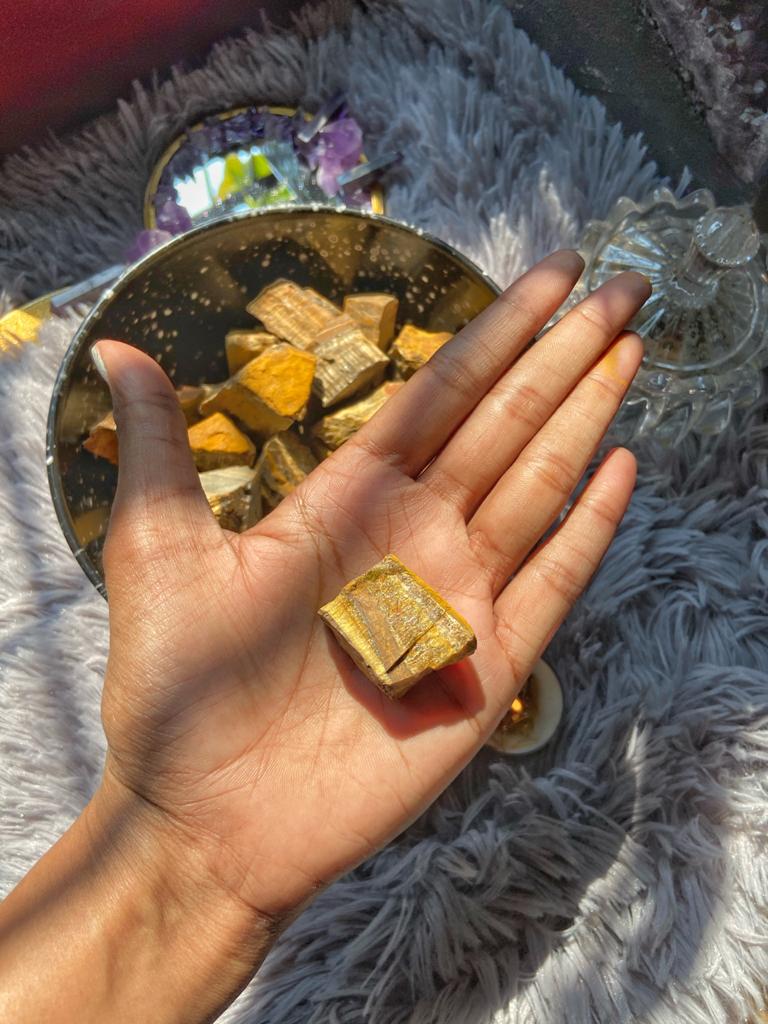 Tigers Eye Raw Stone | For Protection Against Evil Crystal
