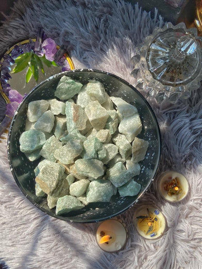 Green Aventurine Mini Raw Stone | For Abundance Crystal & Stones