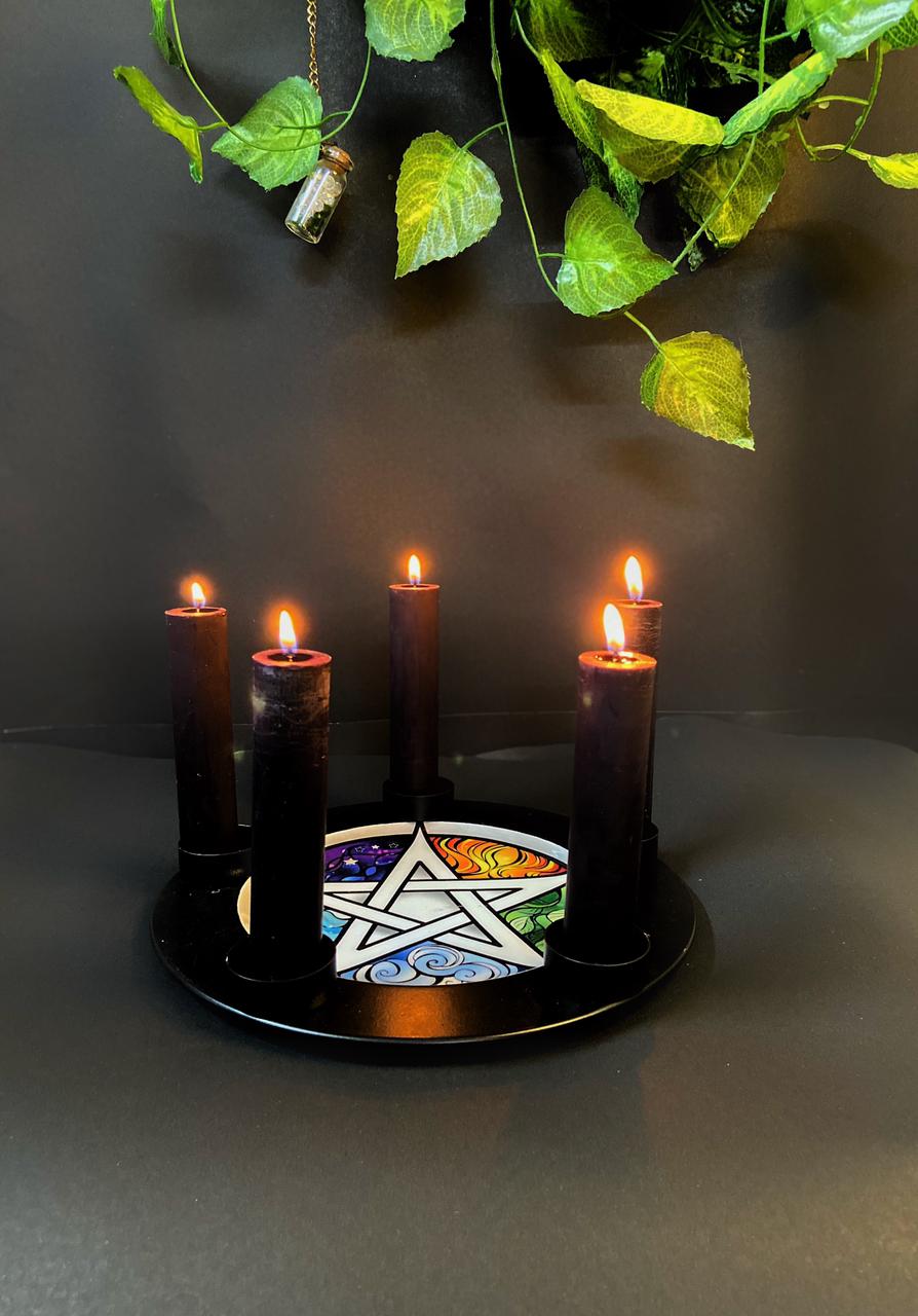 Element Metal Tray With Candle Holder Altarware | Altar