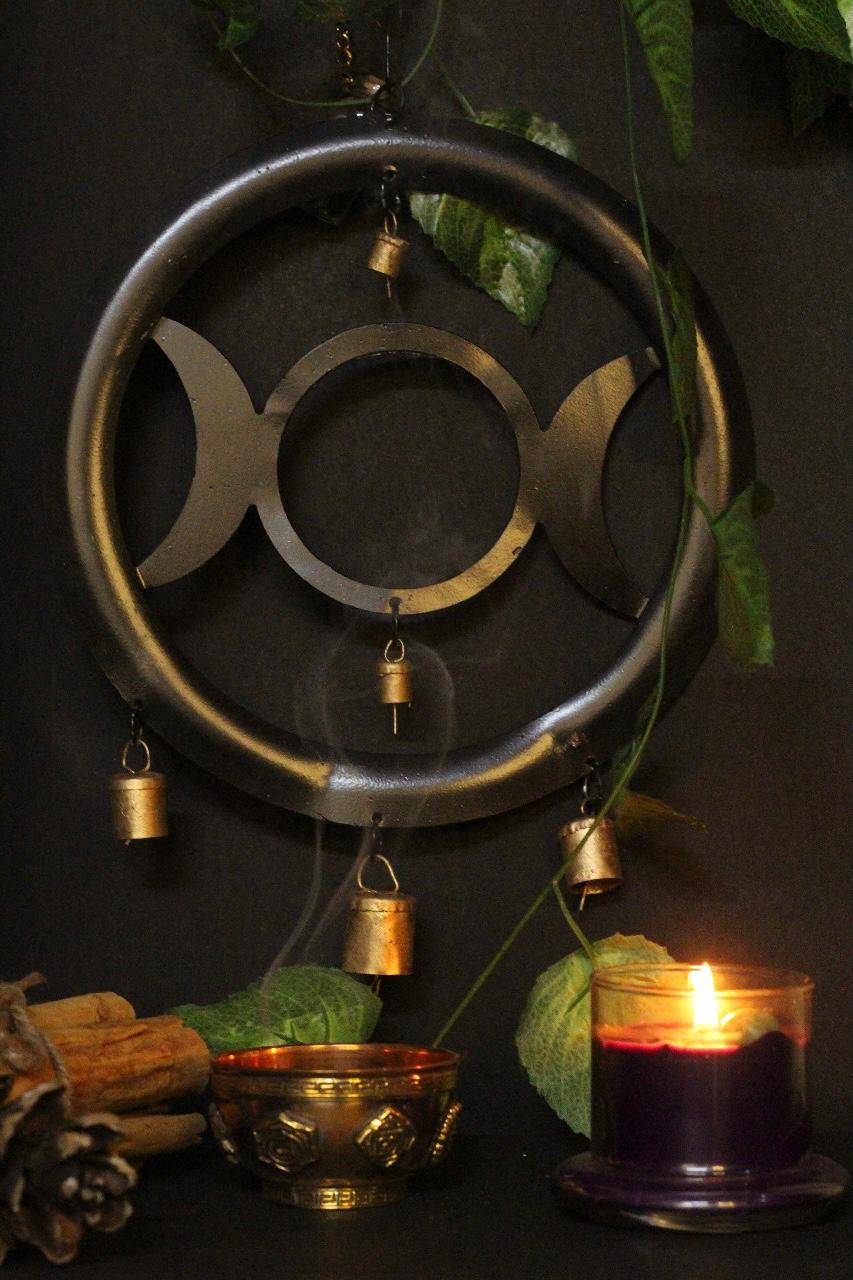 Triple Moon Wind Chime Altarware | Altar