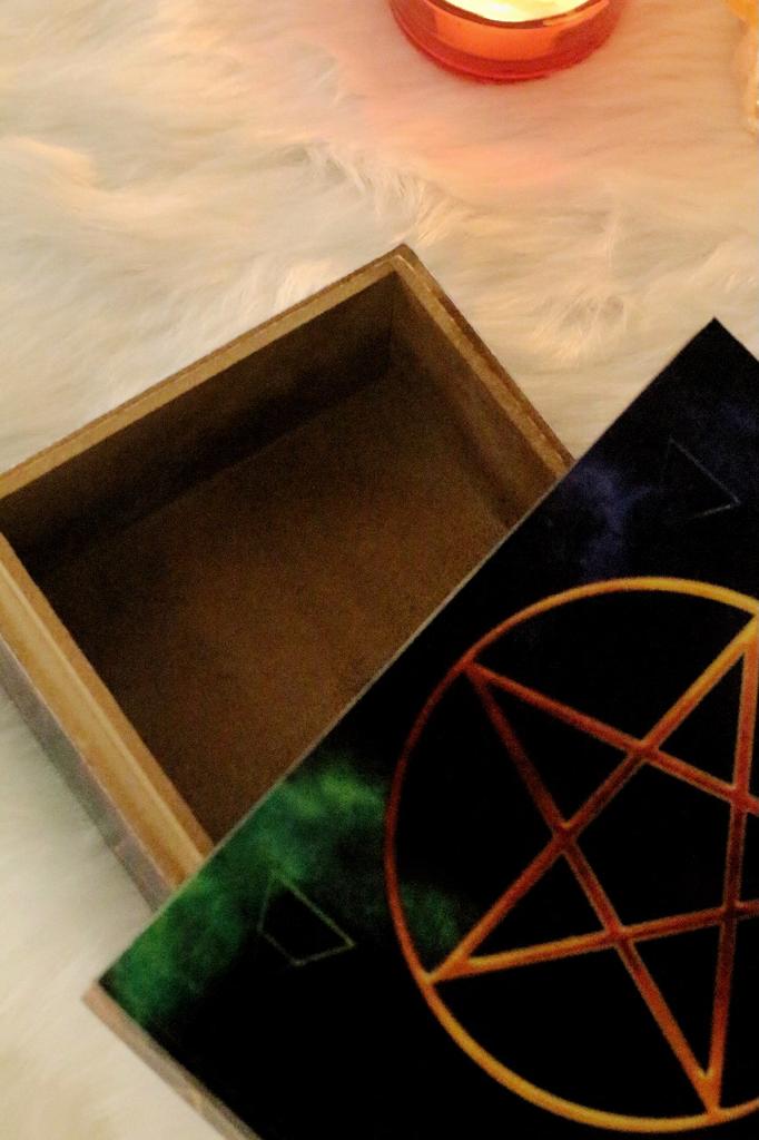 Wooden Pentacle Print Box Altarware | Altar