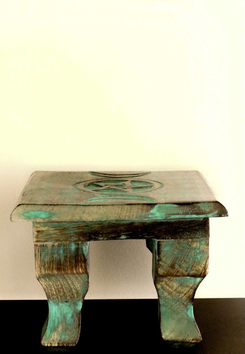 Wooden Vintage Green Altar Table Altarware |